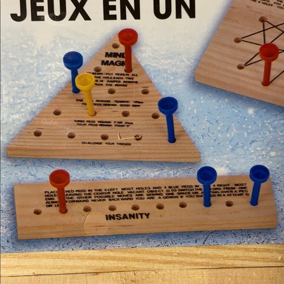 Merangue 7 in 1 Assorted Games Wood With Storage Case Sealed - Picture 11 of 11